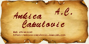 Ankica Capulović vizit kartica